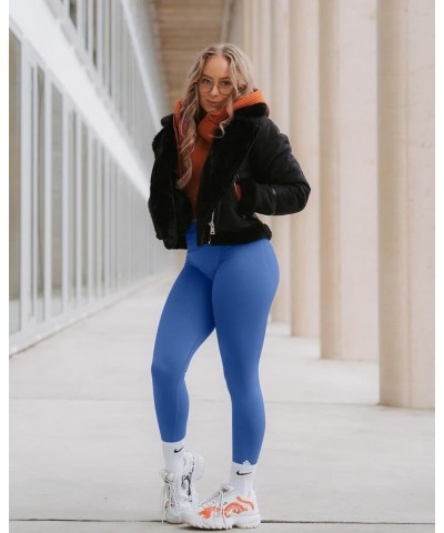 SOUL Seamless Scrunch Effortless Leggings Workout Regular Length Short/Regular Royal Azure $10.42 Leggings