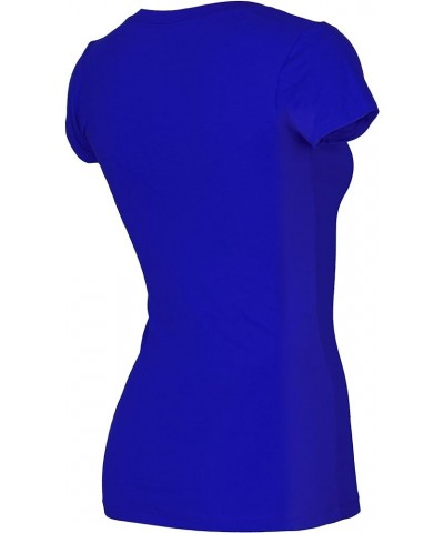 Women's Plain Basic V Neck Short Sleeve Cotton T-Shirts Xx-large Plus,royal $8.69 T-Shirts