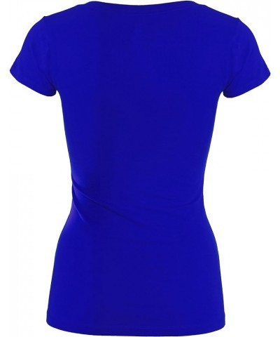 Women's Plain Basic V Neck Short Sleeve Cotton T-Shirts Xx-large Plus,royal $8.69 T-Shirts