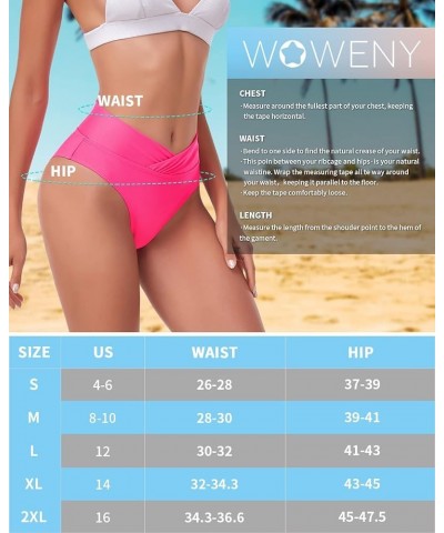 Women V Front High Waisted Bikini Bottoms Hipster Ruched Bathing Suit Bikini Swimsuit Bottom Tankini Brief Boardshort A02-hot...