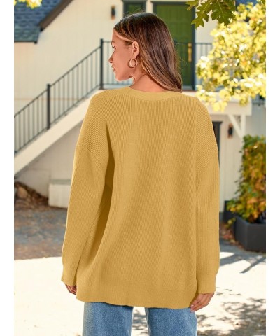 Women's Cardigan 2023 Open Front Oversized Button Lightweight Sweaters V Neck Loose Cardigans Knit Outwear Yellow $19.06 Swea...