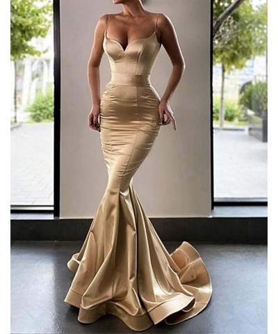 Prom Dress Mermaid Wedding Guest Dresses for Women Spaghetti Straps Formal Dress Sleeveless Evening Party Gowns Dusty Blue $3...