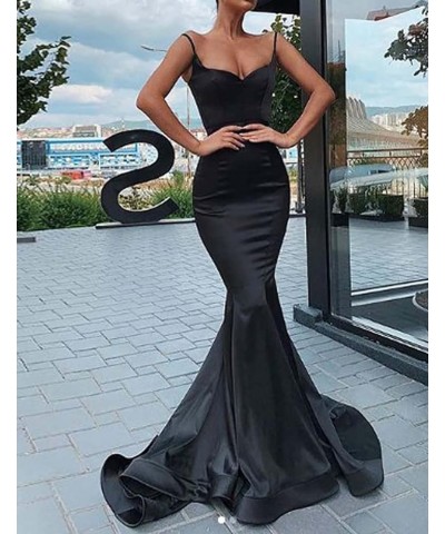 Prom Dress Mermaid Wedding Guest Dresses for Women Spaghetti Straps Formal Dress Sleeveless Evening Party Gowns Dusty Blue $3...