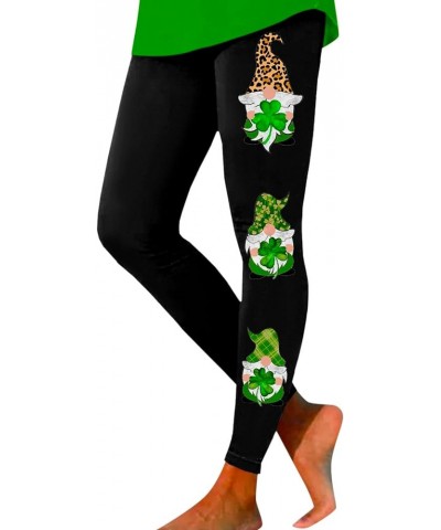 St Patricks Day Leggings for Women, Women's St Patricks Day Sparkly Shamrock Leggings High Waist Yoga Pants Tights Z1-black $...