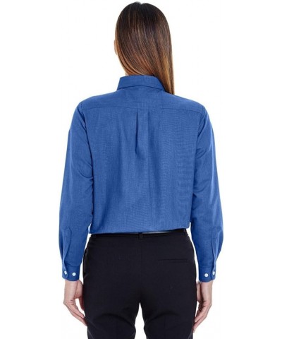 8990 Ladies Oxford Shirt Blue $9.43 Blouses