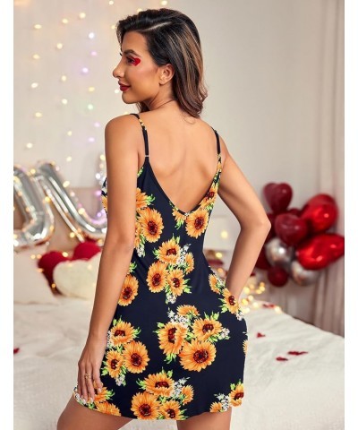 Women's Camisole Chemise Nightgown Sunflower $11.60 Sleep & Lounge