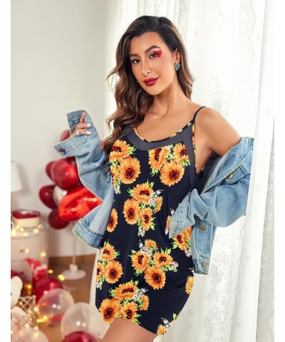 Women's Camisole Chemise Nightgown Sunflower $11.60 Sleep & Lounge