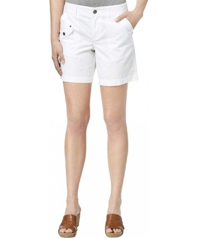 Petite Flap-Pocket Shorts Bright White $13.84 Shorts