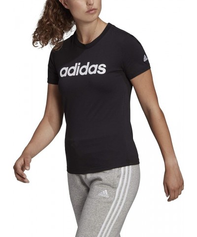 Women's Loungewear Essentials Slim Logo Tee Black/White $9.87 Activewear