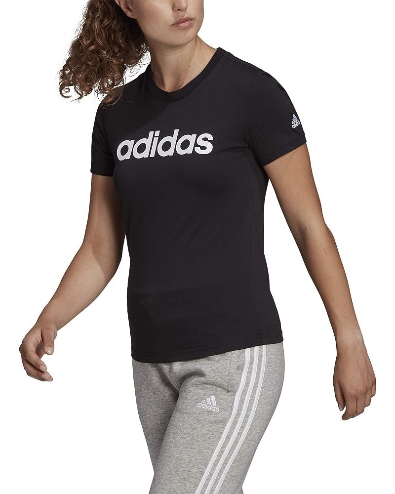 Women's Loungewear Essentials Slim Logo Tee Black/White $9.87 Activewear