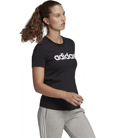 Women's Loungewear Essentials Slim Logo Tee Black/White $9.87 Activewear