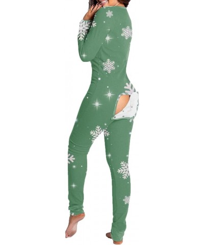 Sexy Christmas Pajamas for Women Funny Graphic Sleepwear Xmas Zipp Onesie Winter Long Sleeve Hooded Jumpsuit D05-a2green $7.0...