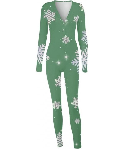 Sexy Christmas Pajamas for Women Funny Graphic Sleepwear Xmas Zipp Onesie Winter Long Sleeve Hooded Jumpsuit D05-a2green $7.0...