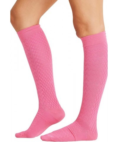 TrueSupport Women 10-15 mmHg 4 Single Pair Pack Compression Socks, Regular, Bleach Atomic Pink One Size $23.55 Activewear