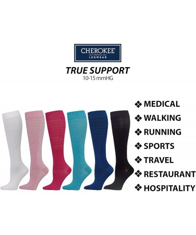 TrueSupport Women 10-15 mmHg 4 Single Pair Pack Compression Socks, Regular, Bleach Atomic Pink One Size $23.55 Activewear