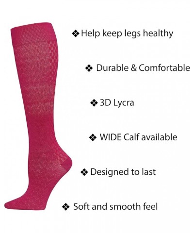 TrueSupport Women 10-15 mmHg 4 Single Pair Pack Compression Socks, Regular, Bleach Atomic Pink One Size $23.55 Activewear