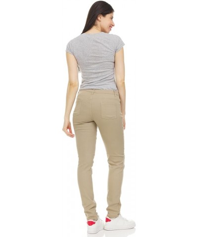 3-Pack Women's Stretch Skinny 5-Pocket Basic Chino Pants Khaki & Khaki & Khaki $32.38 Pants