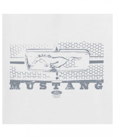 Vintage Ford Mustang Silver Honeycomb Grill Distressed Cars and Trucks Unisex Crewneck Graphic Sweatshirt White $20.79 Sweats...