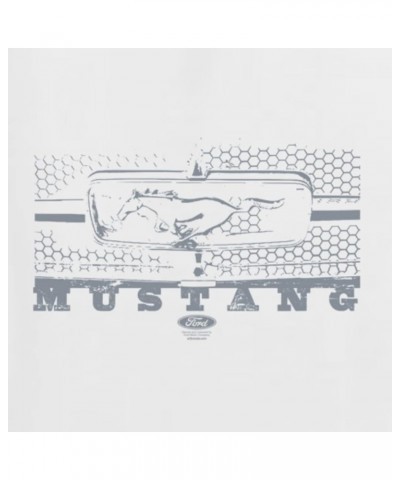 Vintage Ford Mustang Silver Honeycomb Grill Distressed Cars and Trucks Unisex Crewneck Graphic Sweatshirt White $20.79 Sweats...