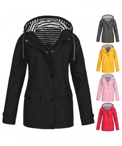 Rain Coats for Women Lightweight Waterproof Hoodie Jackets Sport Outdoor Outwear Plus Size Trench Coats with Pockets B-navy $...