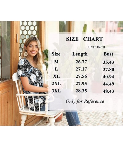 Women's Tops 2024 Summer Tunic Short Petal Sleeve Casual Shirts Pleated Blouses for Leggings Camouflage-pink $13.95 Tops