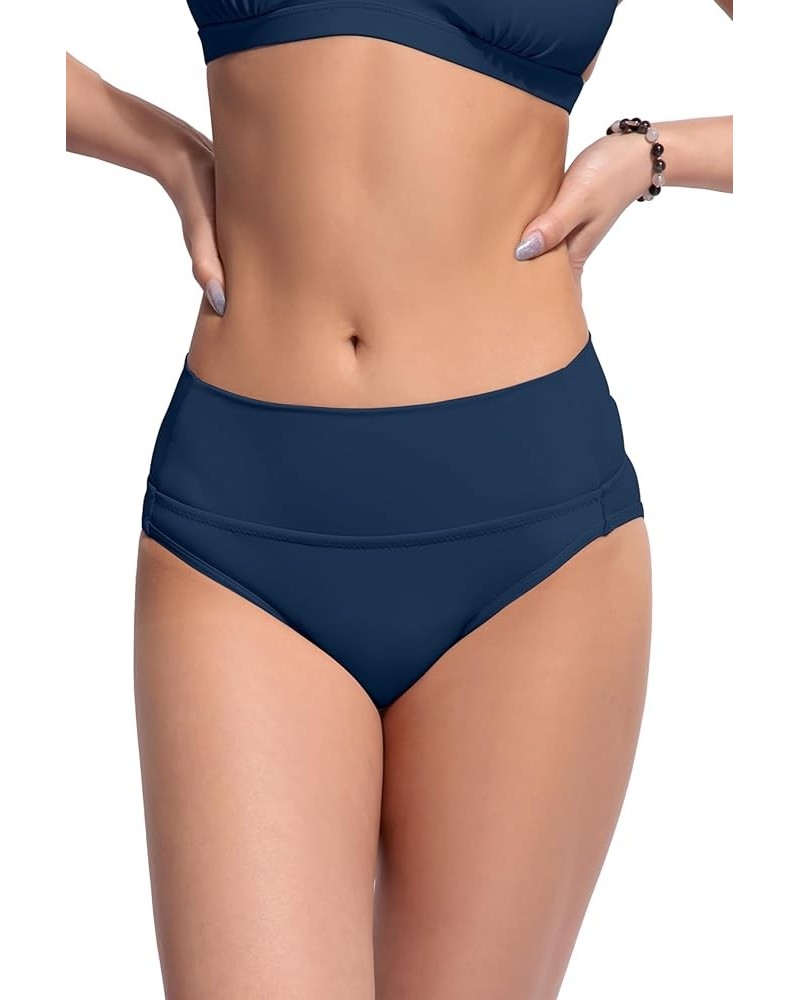 Period Swimwear Bottoms Menstrual Leakproof Bikini Bottoms High Waisted Bathing Suit Bottoms for Girls, Women Dark Blue $21.9...