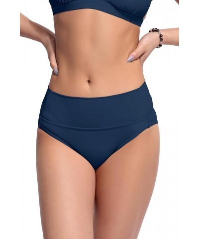 Period Swimwear Bottoms Menstrual Leakproof Bikini Bottoms High Waisted Bathing Suit Bottoms for Girls, Women Dark Blue $21.9...