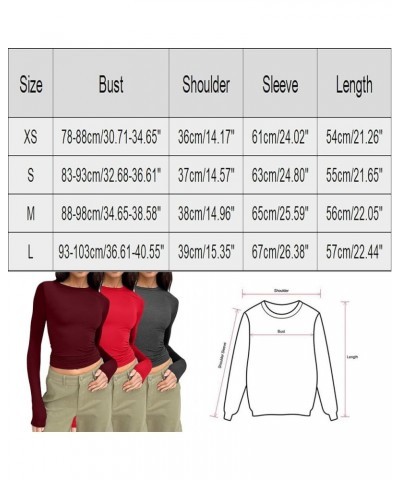 Womens 3 Piece Long Sleeve Shirts Basic Crop Tops Going Out Fall Fashion Underscrubs Layer Slim Fit Y2K Tops Tees 3pcs-02-win...