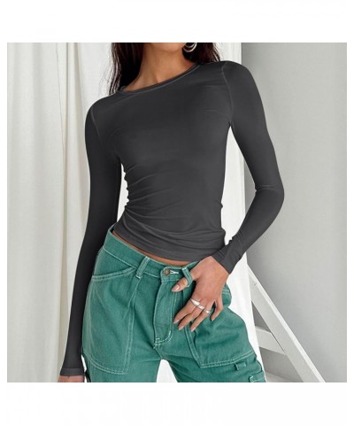 Womens 3 Piece Long Sleeve Shirts Basic Crop Tops Going Out Fall Fashion Underscrubs Layer Slim Fit Y2K Tops Tees 3pcs-02-win...