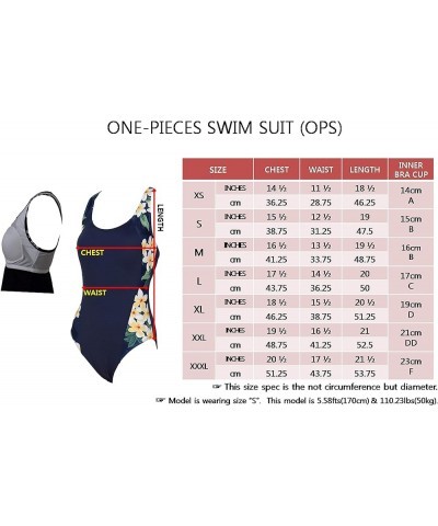 Women UPF 50+ One Piece Swimming Rash Guard Swimsuit Yoga Active Workout (OPSBX) Navy Tactel $10.96 Swimsuits