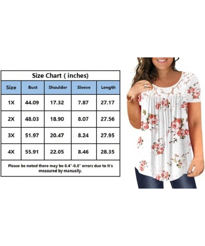 Plus Size Women's Casual Tunic Tops To Wear With Leggings Loose TShirts Ruched Flowy Lace Blouses Summer Yellow Flower $14.99...