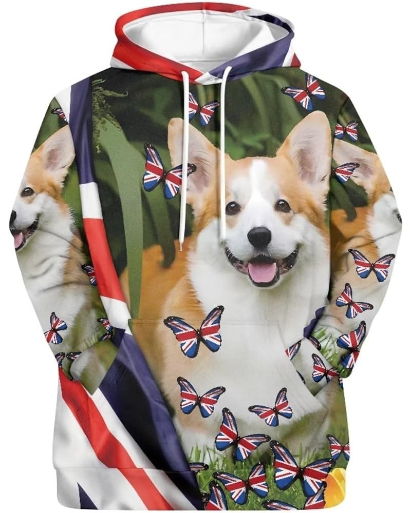 Essentials Hoodie Women Loose Fit Women's Long Sleeve Sweatshirt Casual Graphic Oversized Sweatshirt For Women Corgi British ...