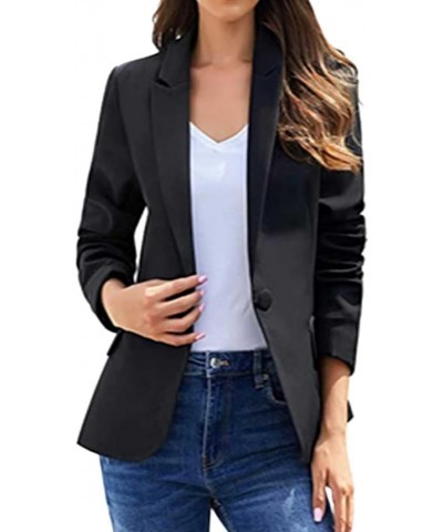 Plus Size Blazer for Women Open Front Long Sleeve Blazer Jacket Coat Business Casual Slim Suit Jackets 4761-nfhhse-b-black $1...