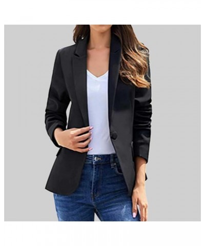 Plus Size Blazer for Women Open Front Long Sleeve Blazer Jacket Coat Business Casual Slim Suit Jackets 4761-nfhhse-b-black $1...