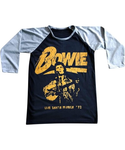 Unisex David Bowie T-Shirt Raglan 3/4 Sleeve Mens Womens Black $15.59 T-Shirts