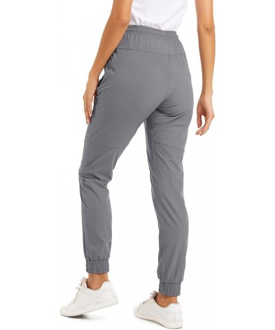 Women's Athletic Pants Quick Dry Hiking Jogger Pants Lightweight Gym Workout Pants with Zipper Pockets Gray $15.89 Activewear