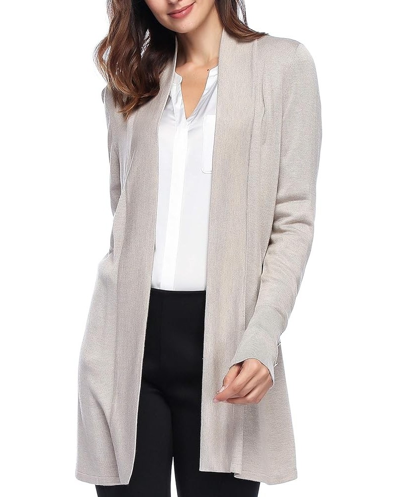 Women's Cardigans Open Front Long Sleeve Cardigan Sweaters Dressy Casual Trendy Lightweight Light Camel $20.89 Sweaters