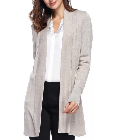 Women's Cardigans Open Front Long Sleeve Cardigan Sweaters Dressy Casual Trendy Lightweight Light Camel $20.89 Sweaters