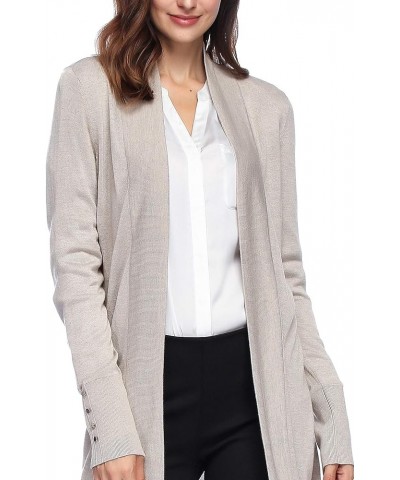 Women's Cardigans Open Front Long Sleeve Cardigan Sweaters Dressy Casual Trendy Lightweight Light Camel $20.89 Sweaters