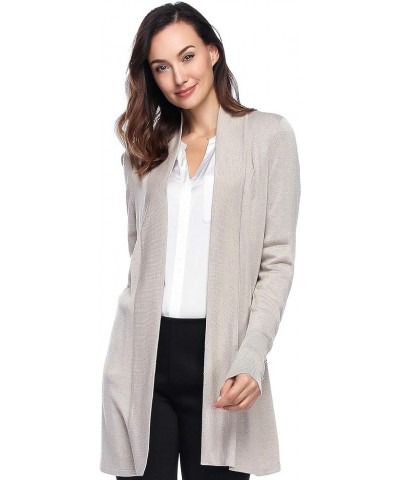 Women's Cardigans Open Front Long Sleeve Cardigan Sweaters Dressy Casual Trendy Lightweight Light Camel $20.89 Sweaters