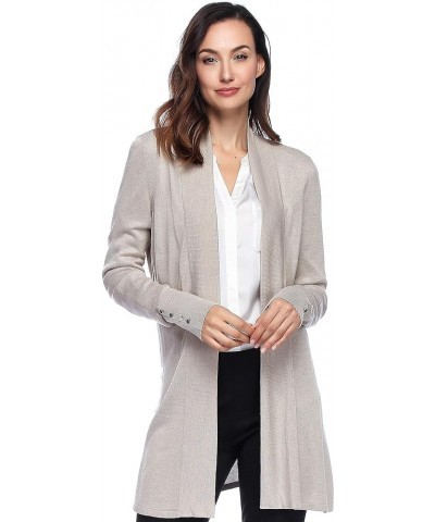 Women's Cardigans Open Front Long Sleeve Cardigan Sweaters Dressy Casual Trendy Lightweight Light Camel $20.89 Sweaters