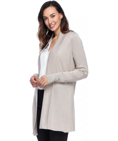 Women's Cardigans Open Front Long Sleeve Cardigan Sweaters Dressy Casual Trendy Lightweight Light Camel $20.89 Sweaters