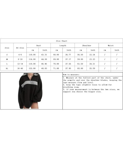 Women's Fall Half Zip Oversized Sweatshirt Fleece Contrast Color Casual Boyfriend Y2K Hoodie Brown $14.96 Hoodies & Sweatshirts