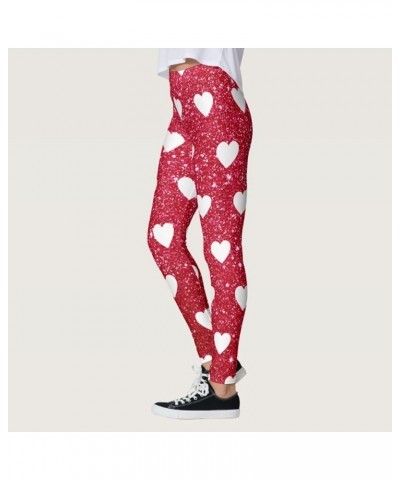 Women's Valentine's Day Leggings Sweet Heart Print Exercise Leggings for Women Stretchy Tights Patterned Soft & Slim K-a $7.9...