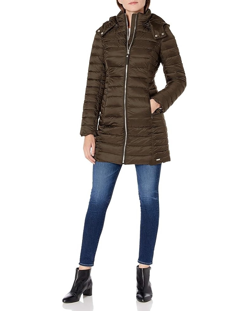 Women's Long Padded Coat Heritage Green $48.31 Jackets