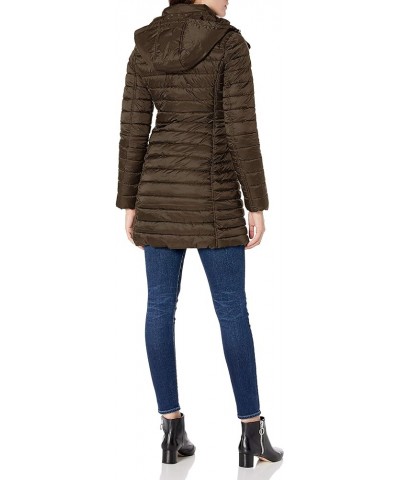 Women's Long Padded Coat Heritage Green $48.31 Jackets