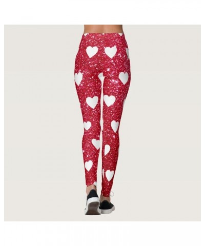 Women's Valentine's Day Leggings Sweet Heart Print Exercise Leggings for Women Stretchy Tights Patterned Soft & Slim K-a $7.9...