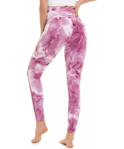 High Waisted Leggings for Women with Pockets, Womens Yoga Pants Stretch Workout Leggings Tummy Control Tie Dye 27 $17.39 Legg...