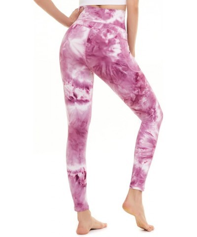 High Waisted Leggings for Women with Pockets, Womens Yoga Pants Stretch Workout Leggings Tummy Control Tie Dye 27 $17.39 Legg...