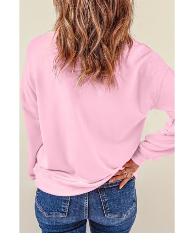 Womens Valentines Sweatshirt Heart Shaped Chenille Embroidered Crew Neck Sweatshirt Casual Pullover Tops Pink-2 $10.02 Active...